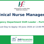 Clinical Nurse Manager 2 Emergency Department Shift Leader Jobs in Portlaoise