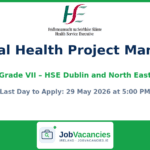 Digital Health Project Manager Grade VII Jobs Dublin