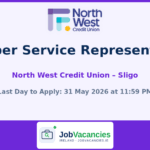 Member Service Representative – North West Credit Union, Sligo