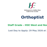 Orthoptist Staff Grade Jobs Galway – IHA Galway and Roscommon