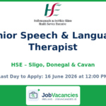 Senior Speech & Language Therapist Jobs — HSE Sligo, Donegal & Cavan