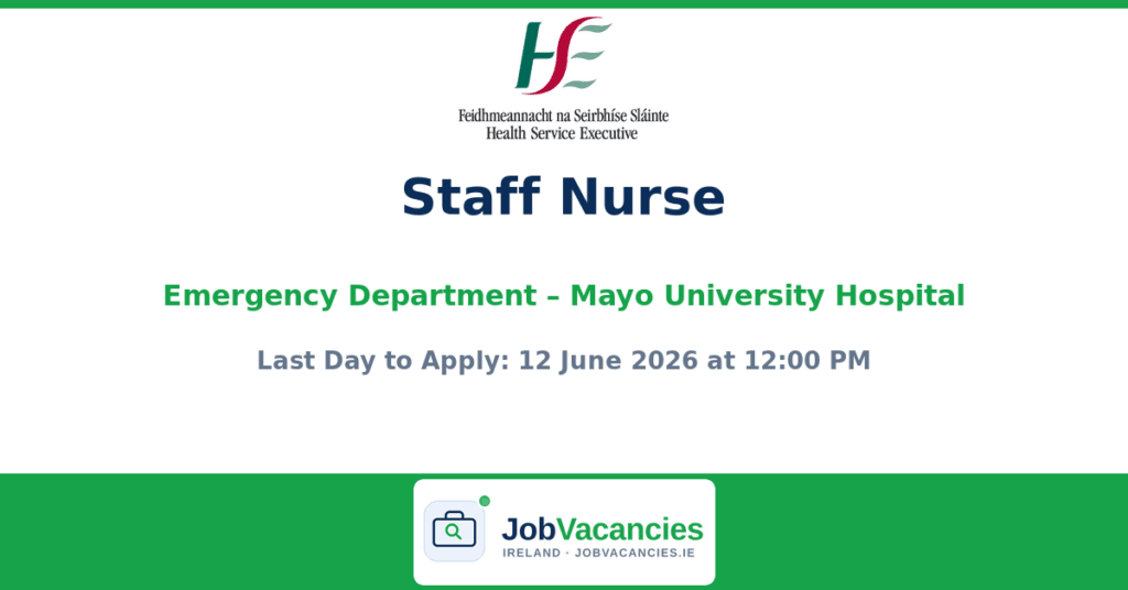 Staff Nurse Jobs in Mayo — Mayo University Hospital