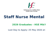 Staff Nurse Mental Health Jobs for 2026 Graduates – HSE Mid West
