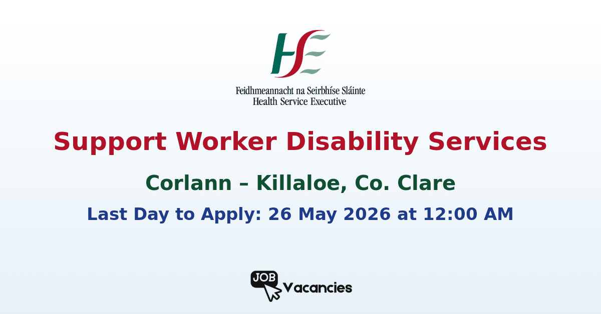 Support Worker Disability Services – Killaloe, Co. Clare
