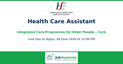 Health Care Assistant – ICPOP Cork Jobs at St. Finbarr’s Hospital