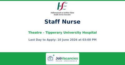 Staff Nurse (Theatre) – Tipperary University Hospital