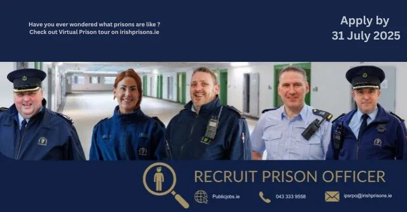 prison officer jobs ireland join the irish prison service 2025 nationwide recruitment