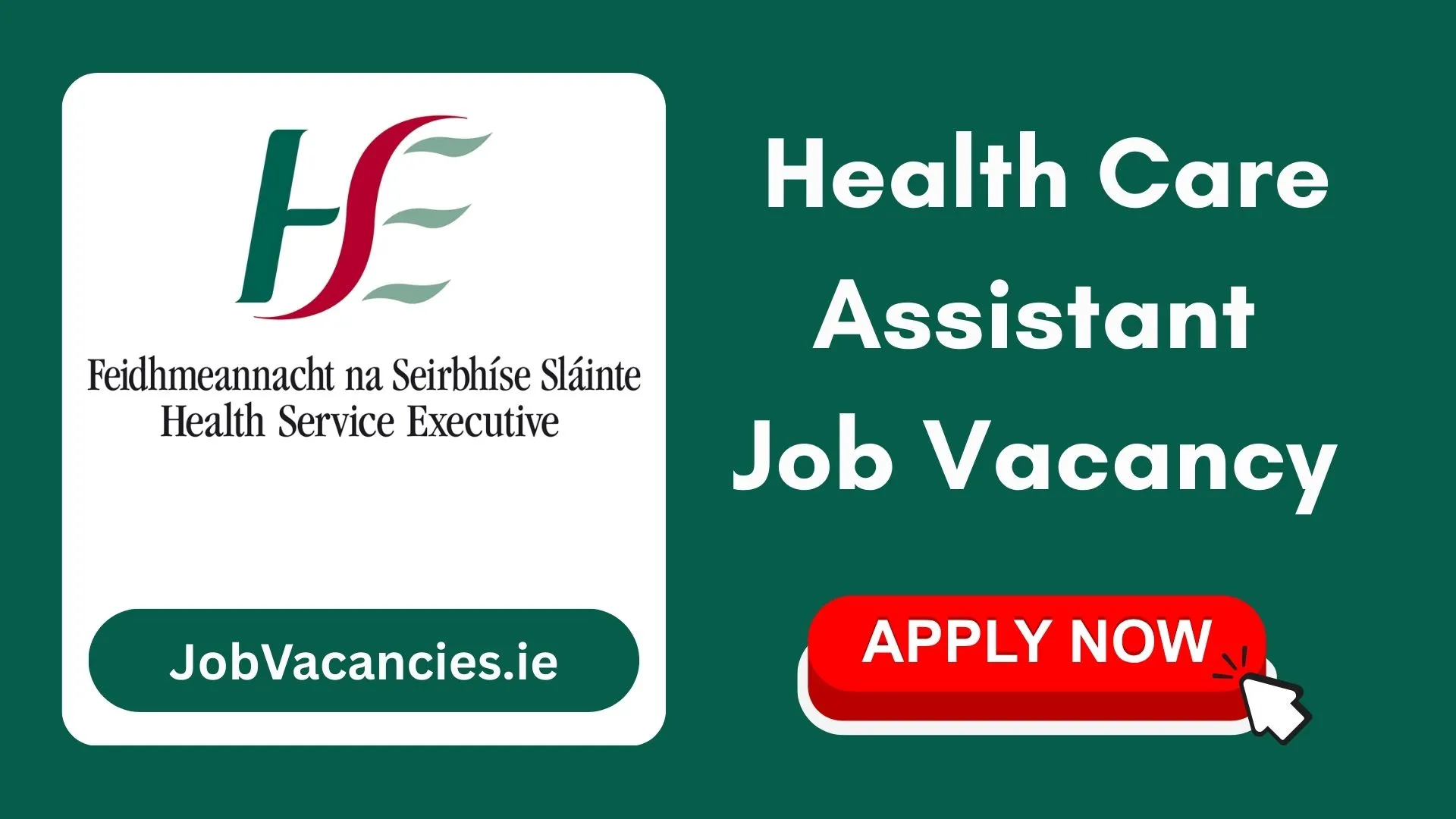 hse health care assistant job vacancy