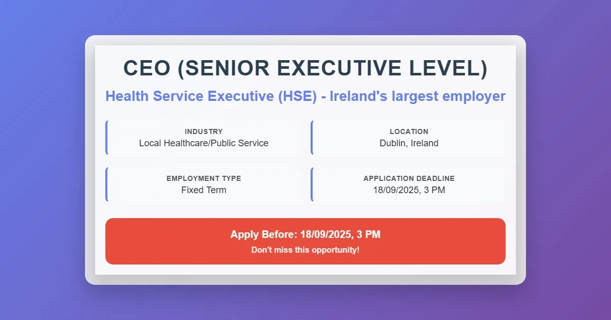 hse ceo vacancy